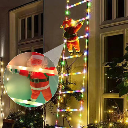 Escalera LED Navideña – ¡SANTA CLAUS ESCALANDO.! ✨
