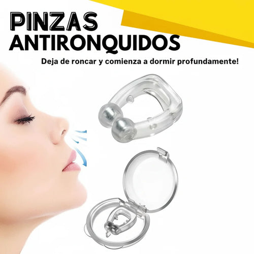 Clip Magnético Antironquidos – Pack de 4 Dilatadores Nasales Reutilizables