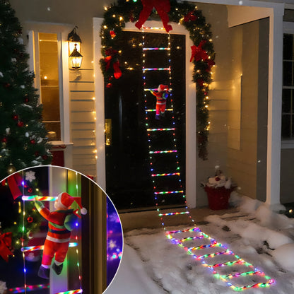 Escalera LED Navideña – ¡SANTA CLAUS ESCALANDO.! ✨